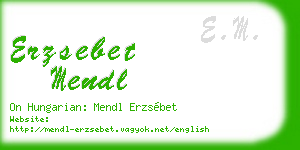 erzsebet mendl business card