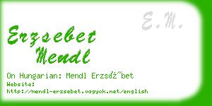 erzsebet mendl business card